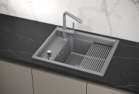 Мойка для кухни Granula Kitchen Space 6004 алюминиум, 60х51 см, прямоугольная