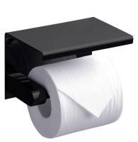 Держатель туалетной бумаги с полкой RUSH Edge ED77141 Black