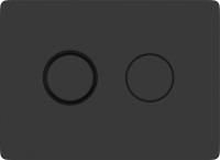 Кнопка Cersanit ACCENTO CIRCLE для AQUA 50 пневматическая пластик черный матовый, 63839