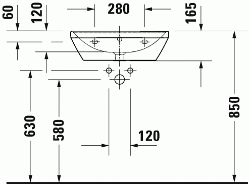 Раковина Duravit D-Neo 2366550000 55 см, белая