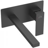 Смеситель для раковины Laveo Kvadrato BLQ_722P скрытого монтажа черный