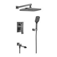 Душевая система встраиваемая Shevanik S4035T, оружейная сталь