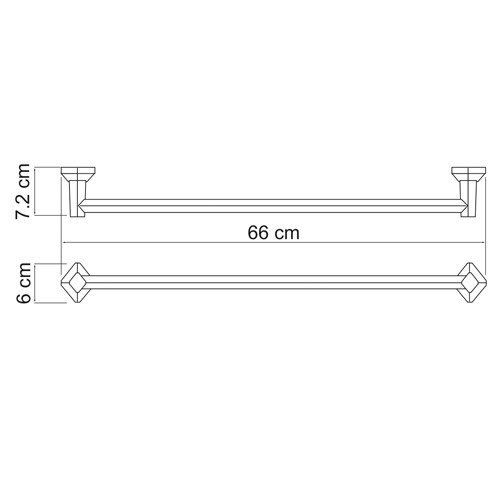 Штанга для полотенец WasserKRAFT Aller K-1130