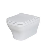 Унитаз Ambassador Benefit 203T20001R (535х340х360) белый, подвесной безободковый с тонкой крышкой