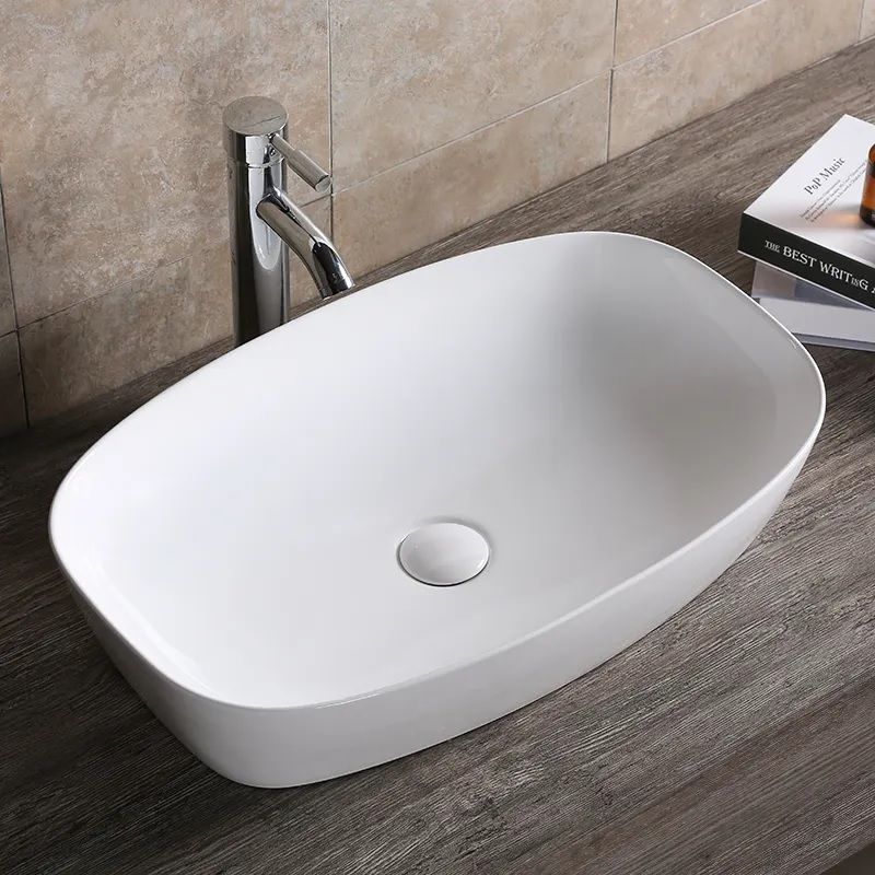 Раковина CR0063 накладная, белая, прямоугольная 600х385х135 Ceruttispa
