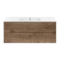 Тумба под раковину Vincea Mia 1200 подвесная, 2 выкатных ящика soft close, V.Oak