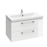 Тумба с умывальником подвесная Cersanit LARA 80 с COMO 80 белый, SB-SZ-LARA-CO80/Wh + S-UM-COM80/1-w