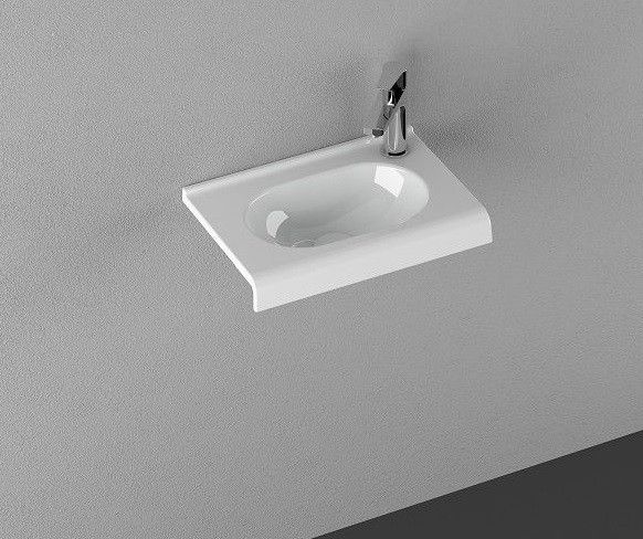 Раковина ISVEA Sentimenti накладная 450*300*165 1 справа цвет белый 10SM50045SV
