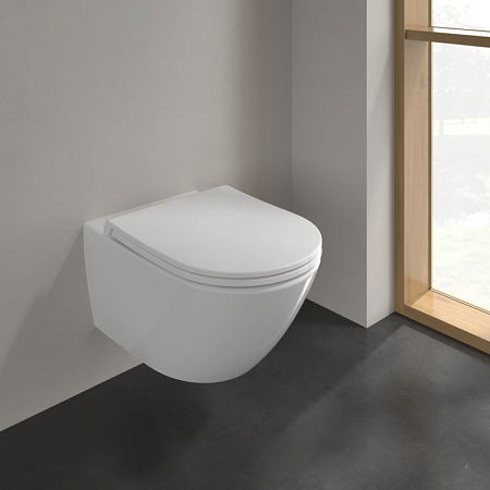 Унитаз Villeroy & Boch Subway 3.0, подвесной с сиденьем, 4670T901