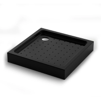 Душевой поддон квадратный Veconi Tezeo Acrylic TZ-52B, 1000x1000x150, акрил, черный