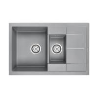Мойка FLUGEN 60/1,5, IT-GRANIT, PM237850-GRM, серый металлик, 775х495 мм, Paulmark