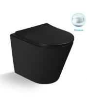 Унитаз напольный, безободковый с сиденьем микролифт  SantiLine SL-5020MB