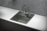 Мойка для кухни Granula Kitchen Space 5051 сталь матовая, 50х51 см, квадратная