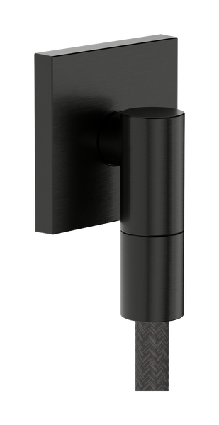 Настенная розетка с обратным клапаном Hansgrohe FixFit Fine E 28883340. матовый черный хром 28883340