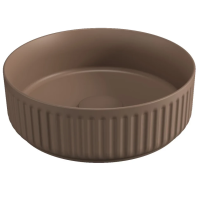 Раковина накладная ISVEA Infinity Ion круглая 36см, цвет коричневый матовый 10NF66036SV-2H