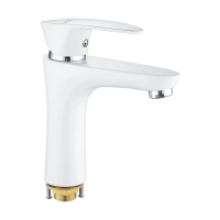 Смеситель для раковины Shevanik S9801F, белый/хром