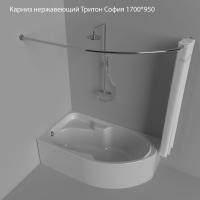 Карниз нержавеющий Тритон София 1700*950