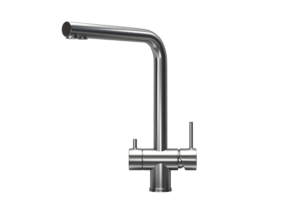 Смеситель для кухни Granula Kitchen Space 7011 сталь матовая, подключение к фильтру