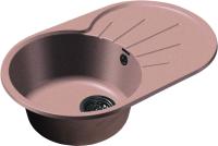 Кухонная мойка GranFest RONDO R-750L светло-розовый