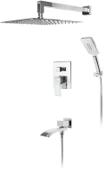 Душевая система скрытого монтажа Hansberge H6077 Хром