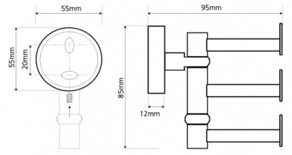 Крючок для полотенец Bemeta Omega 104106072