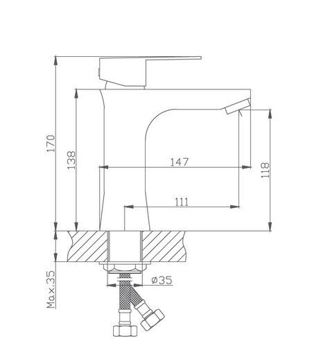 Смеситель для раковины Haiba HB10802
