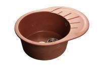 Кухонная мойка GranFest RONDO R-580L красный марс