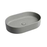 Умывальник Ceramicanova чаша накладная овальная (цвет Антрацит Матовый) Element 608x385x122мм