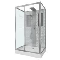 Душевая кабина Niagara Luxe NG-7711WBK 90x120х210, низкий поддон, стенки белые, без крыши