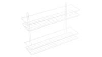 Полка прямая двухэтажная белая Fixsen, FX-730W-2