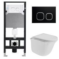 Унитаз с инсталляцией WeltWasser AMBERG 506 + TELBACH 004 GL-WT + AMBERG RD-BL