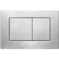 Кнопка смыва Veconi FLUSH V9, FLV9-S, 237х159х6, нержавеющая сталь, сталь брашинг