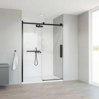 Душевая дверь Vincea Como Soft VDS-1CS140CLB, 1400, черный, стекло прозрачное