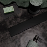 Душевой лоток Veconi Stesso Black 900