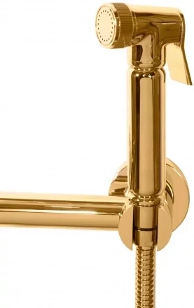 Смеситель с гигиеническим душем Grocenberg GB103N Золото глянец