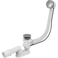 Сифон для ванны Alcaplast автомат комплект металл длина 80 cм, A55KM-80