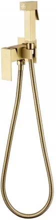 Смеситель встраиваемый с гигиеническим душем Grocenberg GB002 Золото матовый