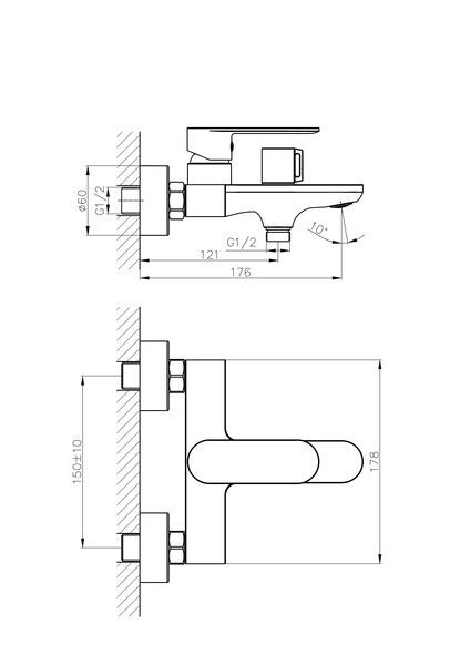 Смеситель для ванны Haiba HB60590-7