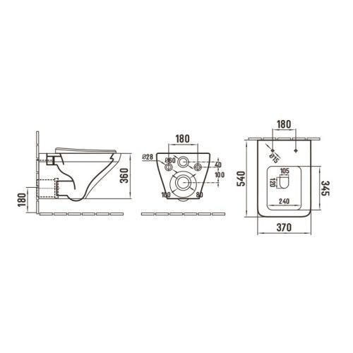 Унитаз подвесной WeltWasser WW HOFBACH 041 GL-WT белый глянцевый