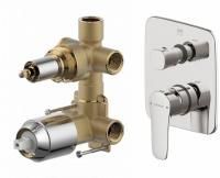 Набор смеситель для ванны и душа Bravat встраиваемый F817CP-2-SET