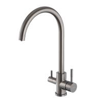 Смеситель для кухни с подключением фильтра FRAP F43899-49, оружейная сталь