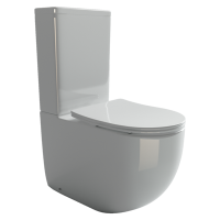 Напольный пристенный унитаз Ceramicanova Metropol Rimless, Белый, CN4001