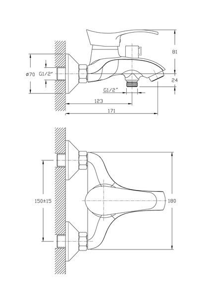 Смеситель для ванны Haiba HB6001