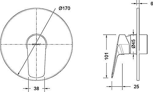 Набор смеситель для ванны и душа Bravat встраиваемый F842CP-SET