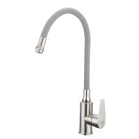 Смеситель для кухни с гибким изливом FRAP F4448, сатин