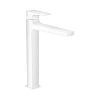 Hansgrohe Metropol Смеситель для раковины 260 однорычажный с рычаговой рукояткой со сливным клапаном Push-Open для раковины в форме чаши белый матовый 32512700