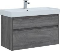 Тумба под раковину Aquanet Nova Lite 100 дуб рошелье (2 ящика)