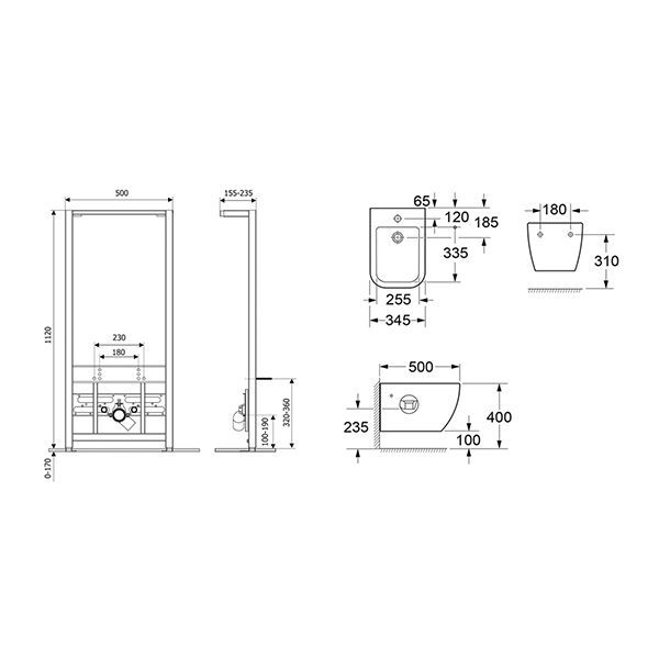 Комплект для подвесного биде 2 в 1 Lavinia Boho Relfix One 77070254