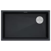 Мойка LUMI 74UNI-SKEW, IT-GRANIT, LU74SK-AN, антрацит, 740х440, Paulmark