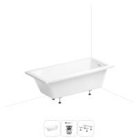 Акриловая ванна в наборе 3 в 1: встраиваемая ванна, слив-перелив, ножки Wellsee FreeDom 2.0 20212795R